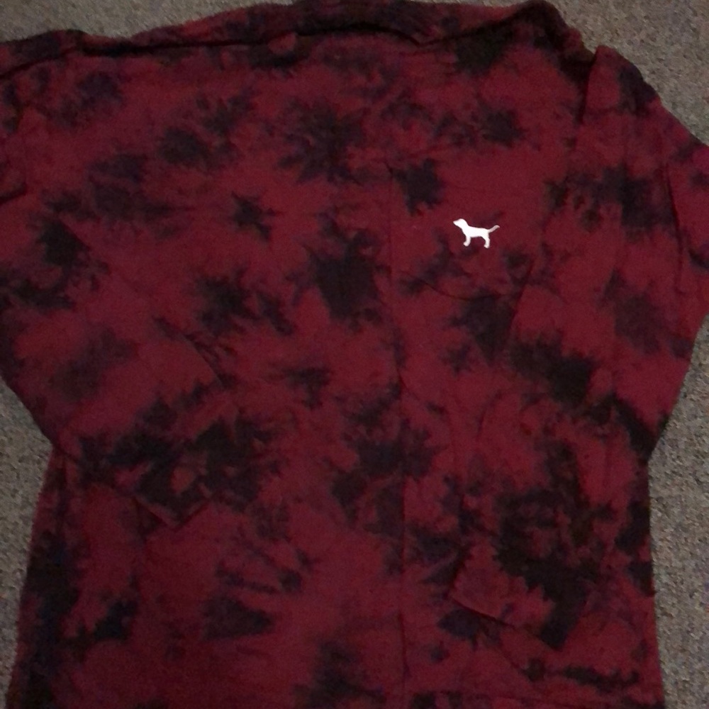 Pink long sleeve tie dye t-shirt